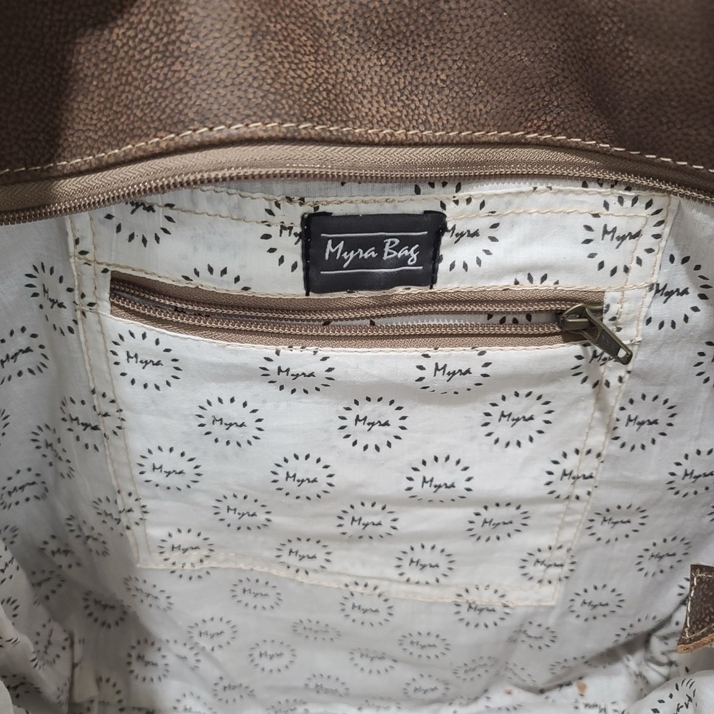 Myra Bag Leopard Print Tote in Brown and Black - Picture 3 of 8
